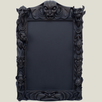 Miroir sans yeux en verre noir, 84х58 cm