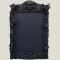 Miroir sans yeux en verre noir, 84х58 cm