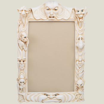 Miroir avec yeux en verre ivoire, 84х58 cm