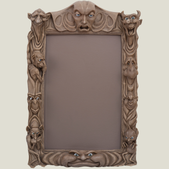 Miroir avec yeux en verre marron, 84х58 cm