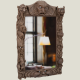 Miroir avec yeux en verre marron, 84х58 cm