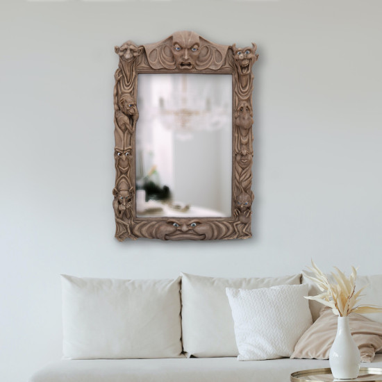 Miroir avec yeux en verre marron, 84х58 cm