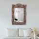 Miroir avec yeux en verre marron, 84х58 cm