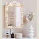 Miroir avec yeux en verre ivoire, 84х58 cm