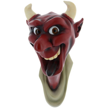 Devil head glass eyes red