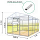 Serre grande 4 x 2,85m avec polycarbonate 4mm