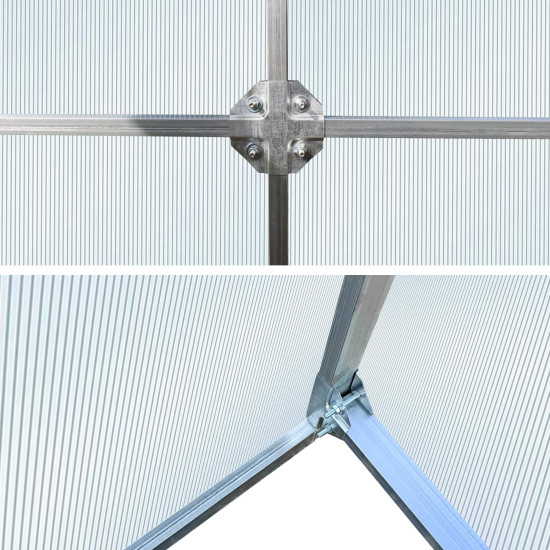 Serre grande 4 x 2,85m avec polycarbonate 4mm