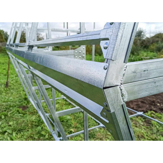 Serre grande 4 x 2,85m avec polycarbonate 4mm