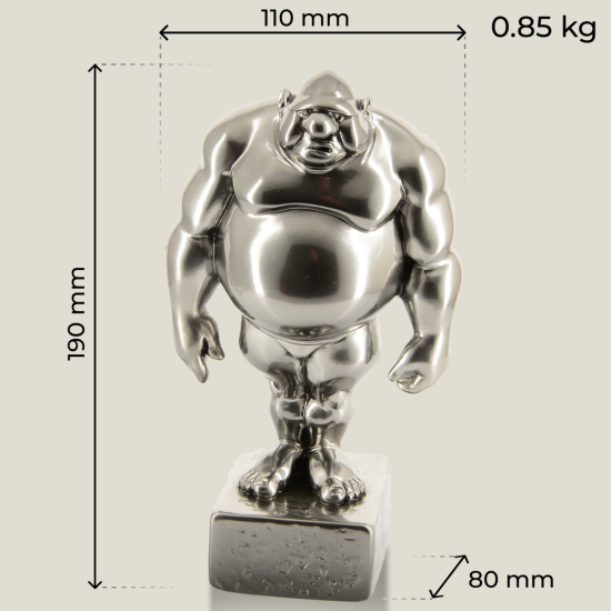 Mario sur piédestal (carré) argent, 19 cm Mario sur piédestal (carré) argent, 19 cm