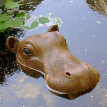 Tête d'hippopotame (Décoration de jardin)