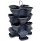 Pot de fleurs de jardin vertical 3+1 niveaux. Anthracite.