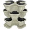 Pot de fleurs de jardin vertical 3 niveaux. Beige.
