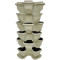 Pot de fleurs de jardin vertical 5+1 niveaux. Beige.