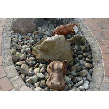 Tête d'hippopotame (Décoration de jardin)