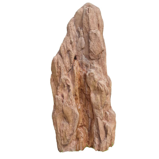 Pierre de jeu d'eau pour jardin - Accessoires de bassin de fontaine sur pied - Monolith Rouge - M