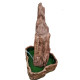 Pierre de jeu d'eau pour jardin - Accessoires de bassin de fontaine sur pied - Monolith Rouge - M