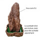 Pierre de jeu d'eau pour jardin - Accessoires de bassin de fontaine sur pied - Monolith Rouge - M