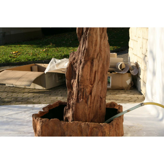 Pierre de jeu d'eau pour jardin - Accessoires de bassin de fontaine sur pied - Monolith Rouge - M