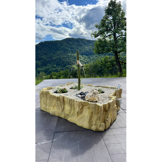 Piscine pour décoration de jardin - éléments d'un système d'eau ou d'un parterre de fleurs